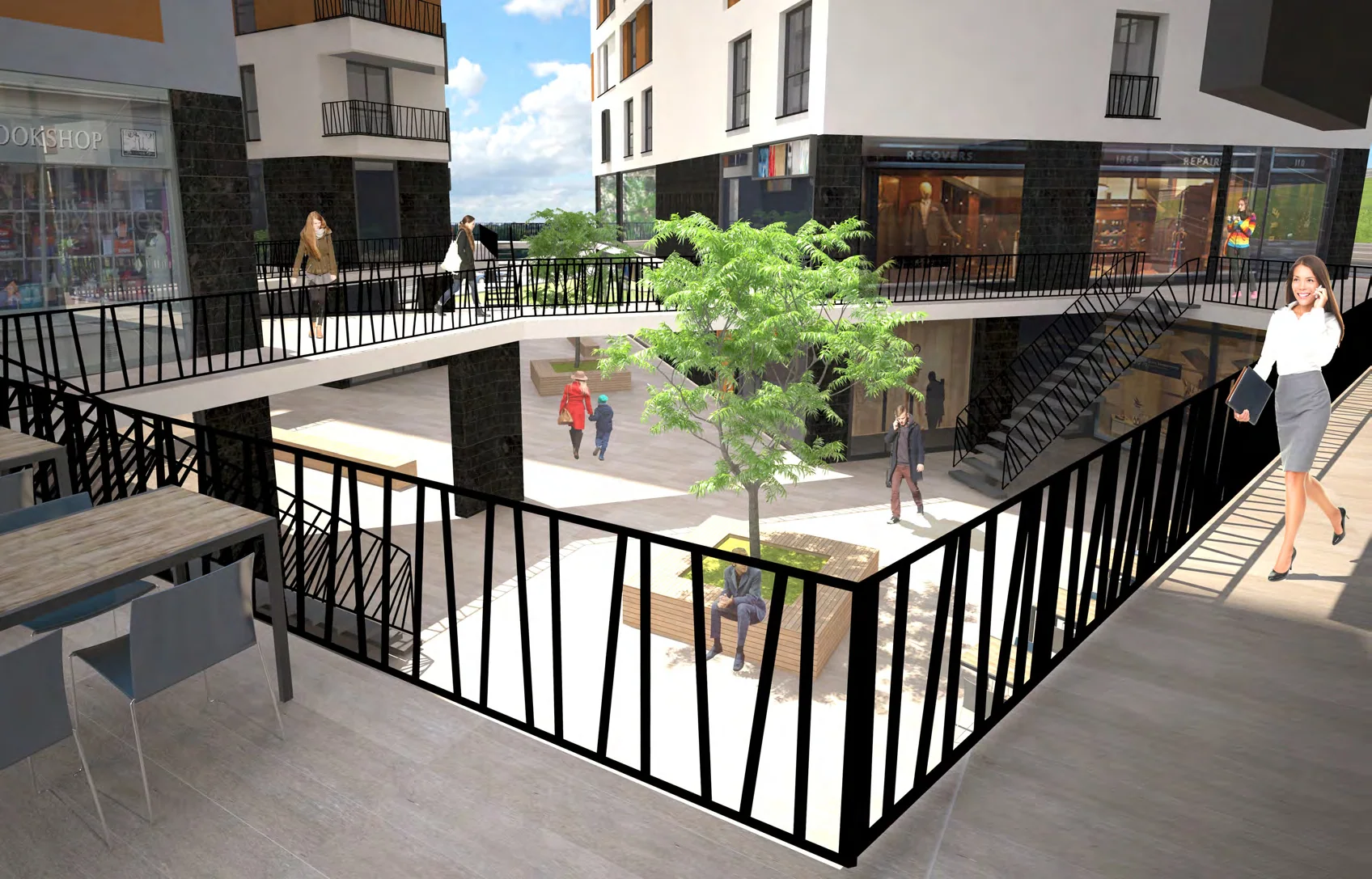 Bozs Town ticari alanları
